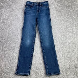 Madewell Stovepipe Jeans Women's 24 Blue Slim Straight High Rise Dark Wash